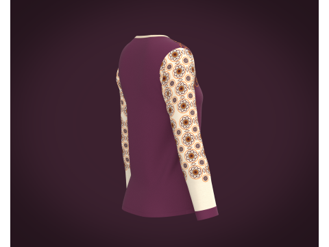 Ladies Long Sleeve Tshirt 3D 模型
