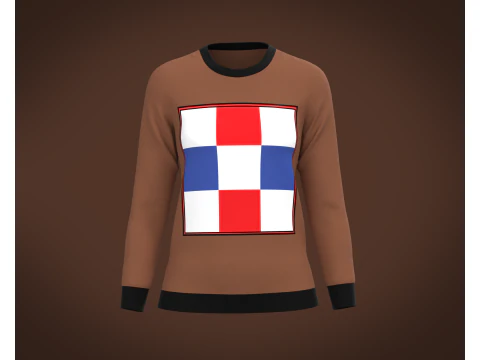 Женские топы с длинными рукавами 3D Модель