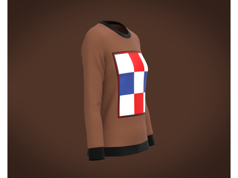 Ladies Long Sleeve Tops 3D Model