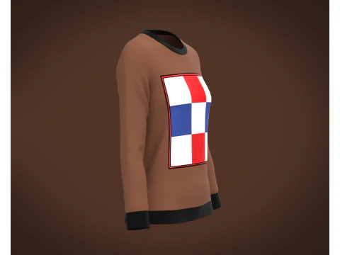 Ladies Long Sleeve Tops 3D Model