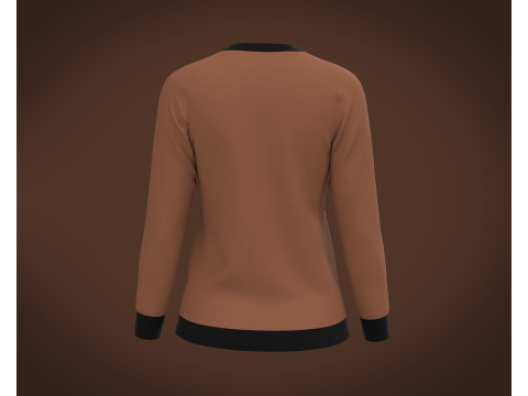 Ladies Long Sleeve Tops 3D Model