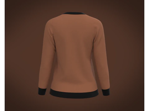 Ladies Long Sleeve Tops 3D Model