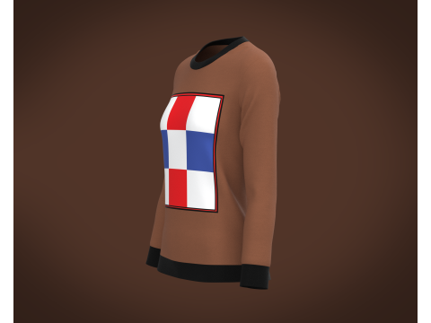 Ladies Long Sleeve Tops 3D Model