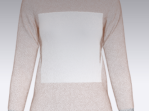 Ladies Long Sleeve Tops 3D Model