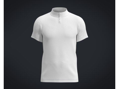 High Neck T-shirt Model 3D