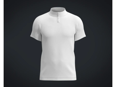 Camiseta com gola alta Modelo 3D