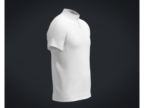 High Neck T-shirt Model 3D