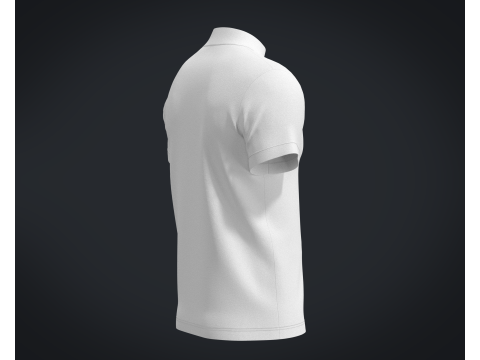 High Neck T-shirt Model 3D