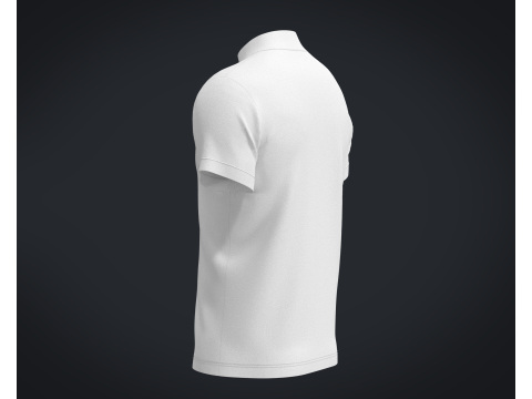 High Neck T-shirt Model 3D
