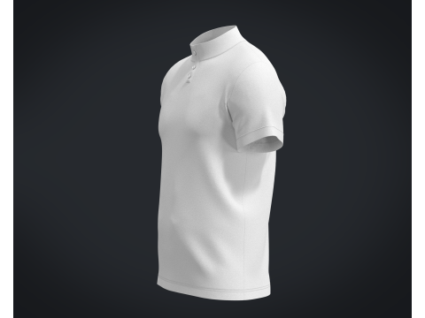 High Neck T-shirt Model 3D