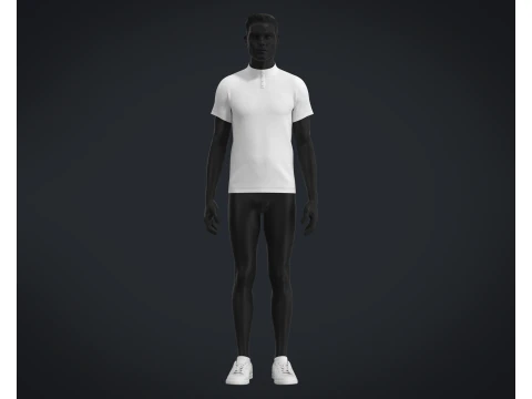 High Neck T-shirt 3D Model