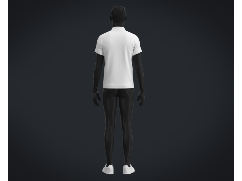 High Neck T-shirt Model 3D
