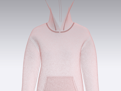 Ladies Pink Hoodie with jogger 3D 模型