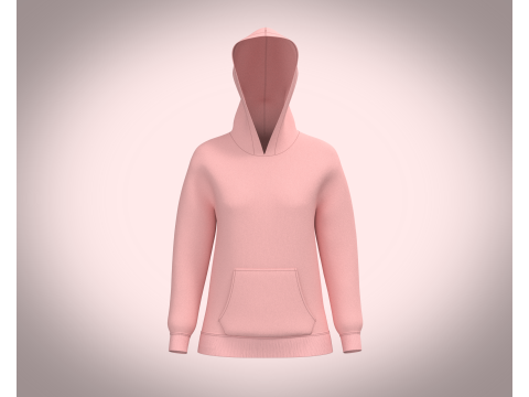 Ladies Pink Hoodie with jogger 3D 模型