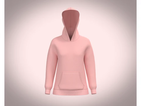 Ladies Pink Hoodie with jogger 3D Model
