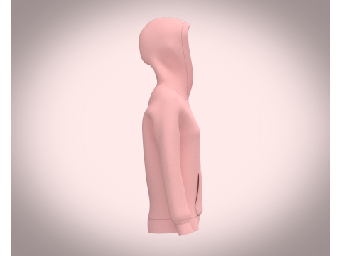 Ladies Pink Hoodie with jogger 3D 模型