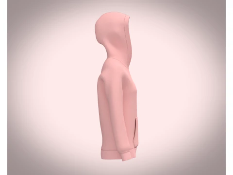 Ladies Pink Hoodie with jogger 3D Model