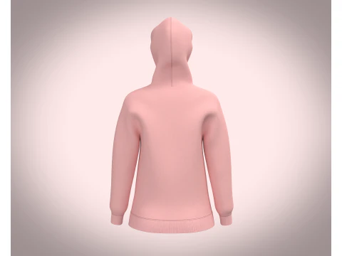 Ladies Pink Hoodie with jogger 3D Model