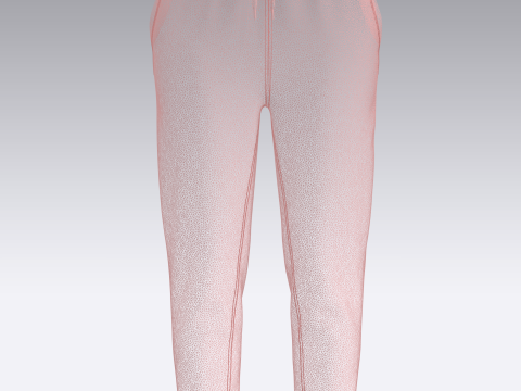 Ladies Pink Hoodie with jogger 3D 模型