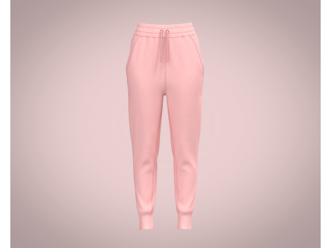 Ladies Pink Hoodie with jogger 3D 模型
