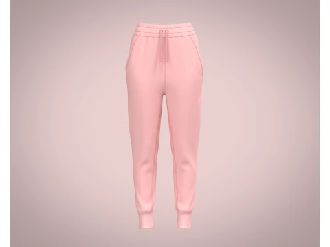Ladies Pink Hoodie with jogger 3D Model