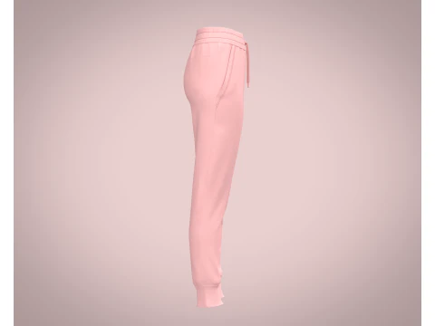 Ladies Pink Hoodie with jogger 3D Model