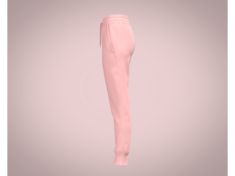 Ladies Pink Hoodie with jogger 3D 模型