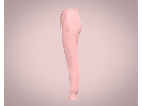 Ladies Pink Hoodie with jogger 3D Model