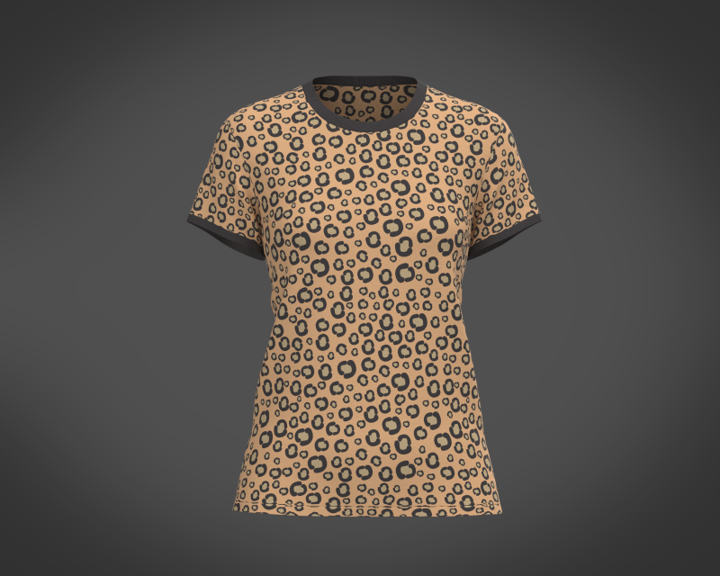 Animal Print T-Shirt 3D Model .c4d .max .obj .3ds .fbx .stl .blend 