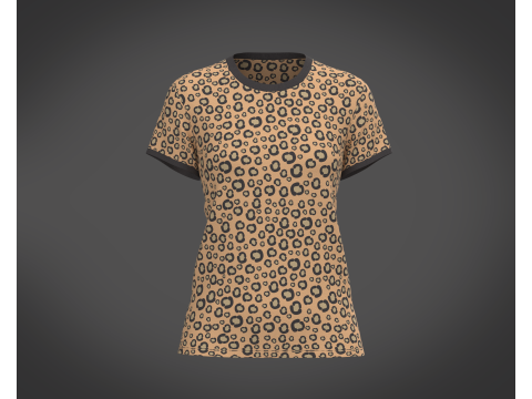 Animal Print T-Shirt 3D Model
