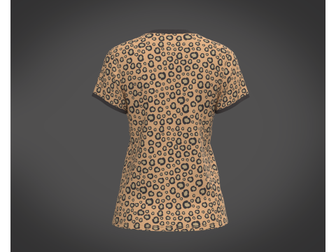 Animal Print T-Shirt 3D Model