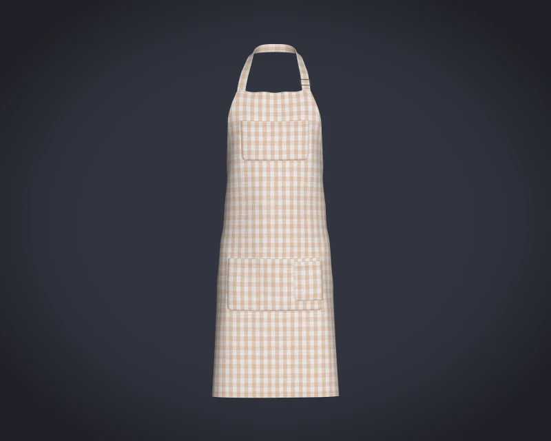Apron - Checked 3D Model .c4d .max .obj .3ds .fbx .stl .blend