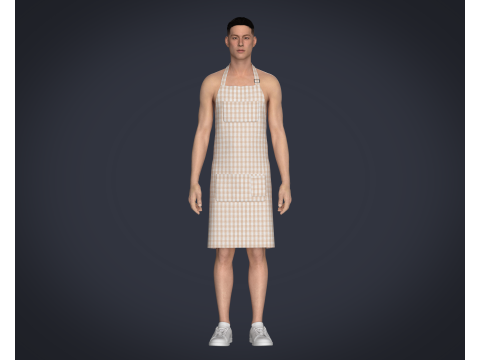 Apron - Checked 3D-Modell