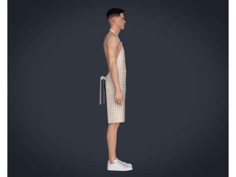 Apron - Checked 3D-Modell
