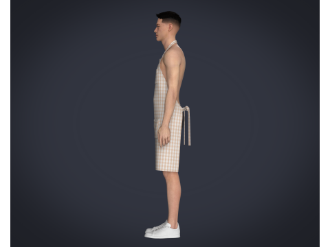 Apron - Checked 3D-Modell