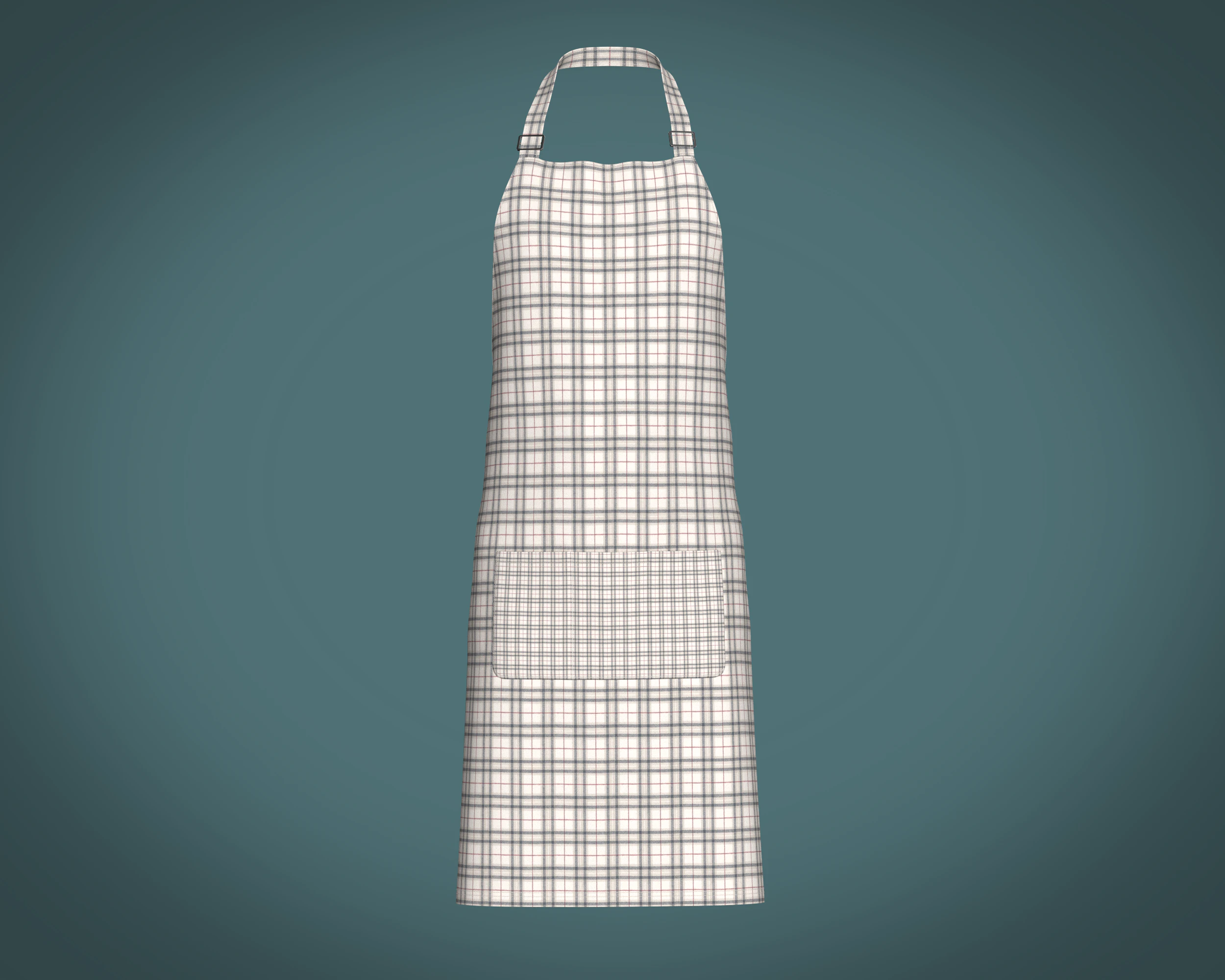 Apron - Checked V2 3D Model .c4d .max .obj .3ds .fbx .stl .blend 