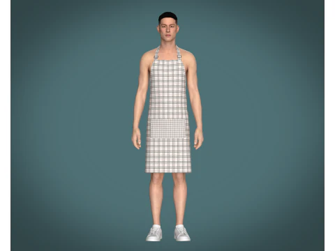 Apron - Checked V2 3D Model