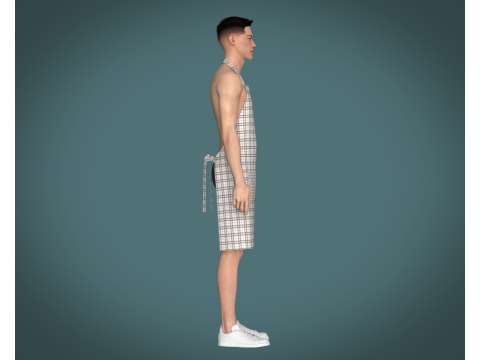 Apron - Checked V2 3Dモデル