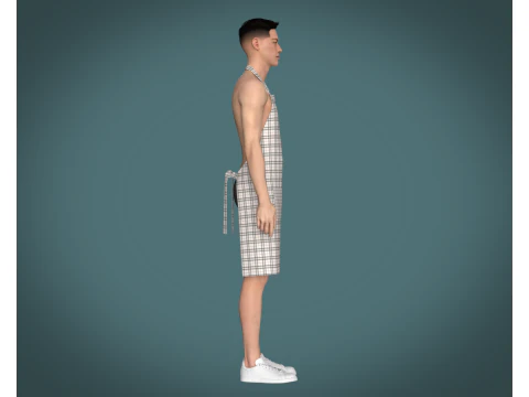 Apron - Checked V2 3D Model