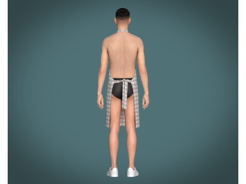 Apron - Checked V2 3Dモデル