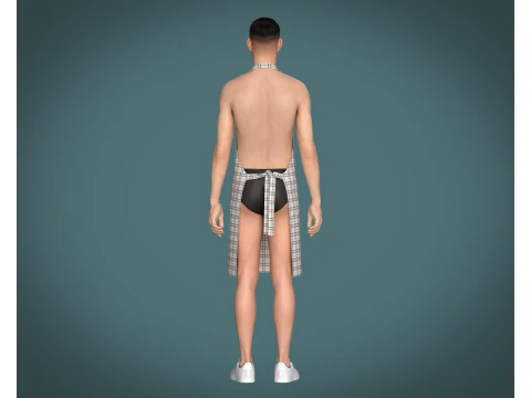 Apron - Checked V2 3D Model