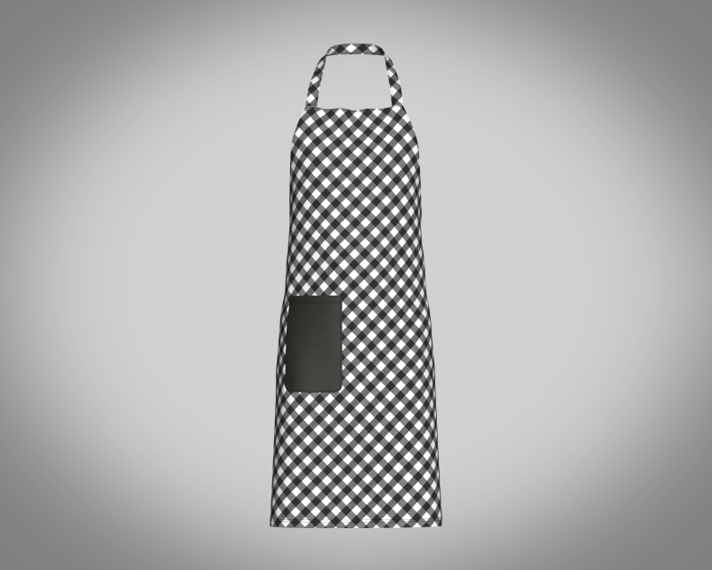 Apron - Checked V3 3D Model .c4d .max .obj .3ds .fbx .stl .blend 
