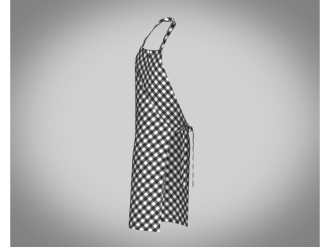 Apron - Checked V3 3D Model