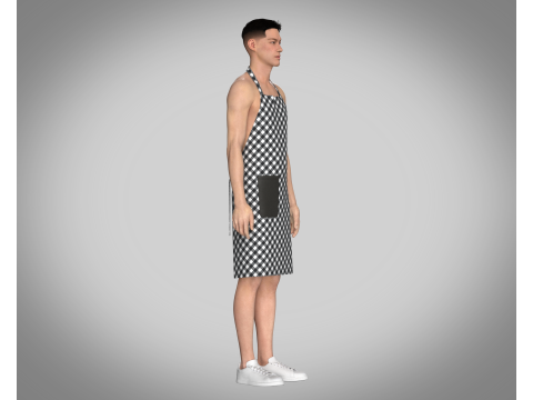 Apron - Checked V3 3D Model