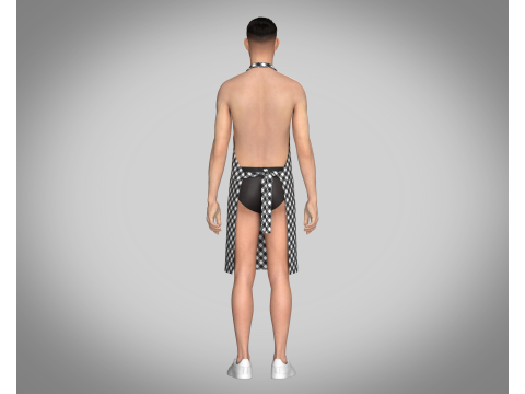 Apron - Checked V3 3D Model