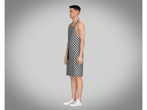 Apron - Checked V3 3D Model