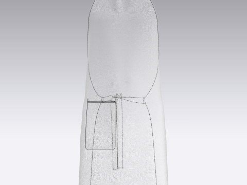 Apron - Checked V3 3D Model