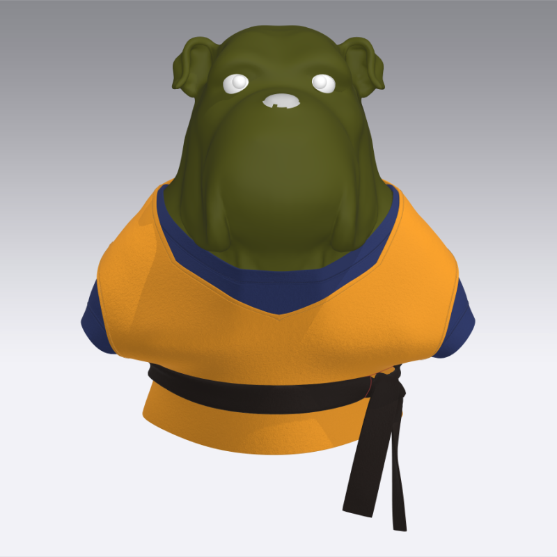 Dragonball Cloth for Bulldog 3D Model .c4d .max .obj .3ds .fbx .stl .blend 