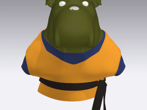Bulldog i&ccedil;in Dragonball Bezi 3D Model