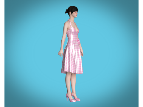Barbie Dress V4 3D Modell